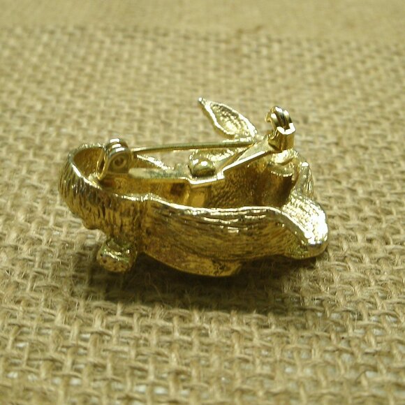 Vintage Goldtone Walrus Pin Brooch - Picture 8 of 14